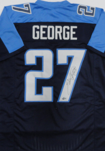 Titans EDDIE GEORGE Signed Custom Replica Tennessee Jersey AUTO - BAS