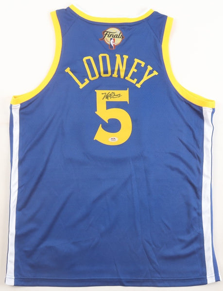 Kevon Looney Signed Golden State Warriors Nike Jersey (PSA) 3xNBA Champ Forward