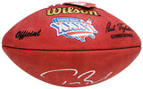 TOM BRADY AUTOGRAPHED SB XXXVI LEATHER FOOTBALL PATRIOTS FANATICS HOLO 205688