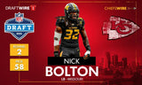 Nick Bolton Signed Kansas City Chiefs Jersey (Beckett) New Uniform #32 / Old #54