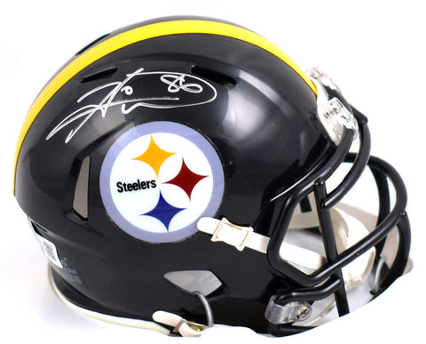 Hines Ward Signed Steelers Speed Mini Helmet - Beckett W Holo *Silver *thin