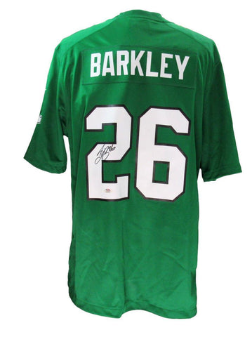 Saquon Barkley Signed/Autographed Kelly Nike Football Jersey Eagles PSA 192798