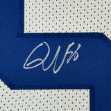 FRAMED Signed QUENTON NELSON 35x39 Indianapolis White Jersey JSA COA