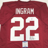 Autographed/Signed Mark Ingram Alabama Red College Jersey Beckett BAS COA