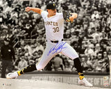 Paul Skenes Signed 16x20 Pittsburgh Pirates Spotlight Photo MLB Hologram