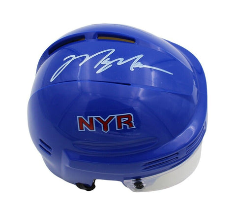 Mark Messier Signed New York Rangers Blue Sportstar Mini Helmet