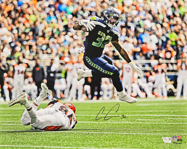 CHRIS CARSON AUTOGRAPHED 16X20 PHOTO SEATTLE SEAHAWKS FANATICS HOLO 215884