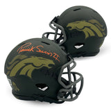 Patrick Surtain II Autographed Broncos Salute to Service STS Mini Helmet Beckett