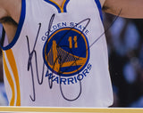Klay Thompson Signed Framed 11x14 Golden State Warriors Basketball Photo BAS