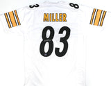 Heath Miller Autographed White Pro Style Jersey - Prova *Silver