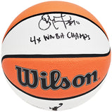 SUE BIRD AUTOGRAPHED WHITE PANEL BASKETBALL STORM 4X WNBA CHAMPS BECKETT 214844
