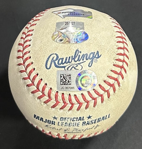 Jordan Montgomery Yankees Rookie 2017 Game Used MLB Baseball Fanatics Holo COA