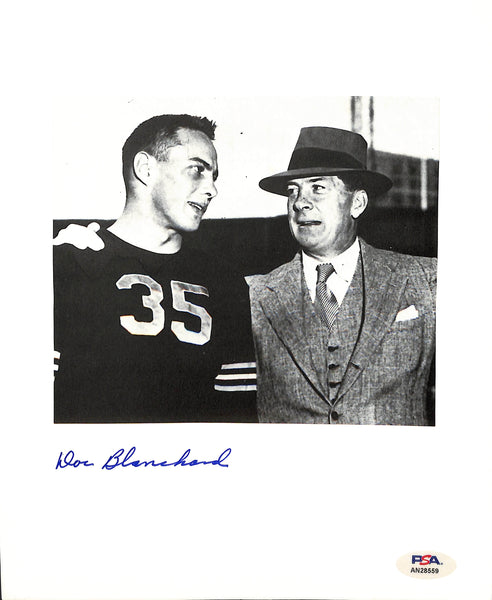 Don Blanchard Signed/Auto 5.5x6 Photo Army 1945 Heisman PSA/DNA 185161