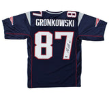 Rob Gronkowski Signed New England Patriots Mitchell & Ness Auth Navy NFL Jersey