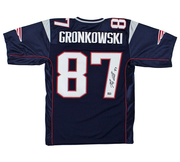 Rob Gronkowski Signed New England Patriots Mitchell & Ness Auth Navy NFL Jersey