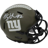Michael Strahan Signed New York Giants Mini Helmet 22 Salute BAS 42694