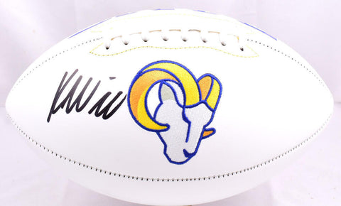 Kyren Williams Autographed Los Angeles Rams Logo Football- Beckett W Hologram