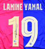 Lamine Yamal Signed FC Barcelona Home Soccer Jersey #19 - Beckett Hologram