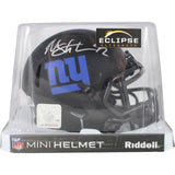 Michael Strahan Autographed New York Giants Eclipse Mini Helmet Beckett 49859