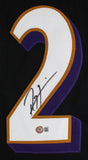 Ray Lewis Authentic Signed Black Pro Style Jersey Autographed BAS Witnessed