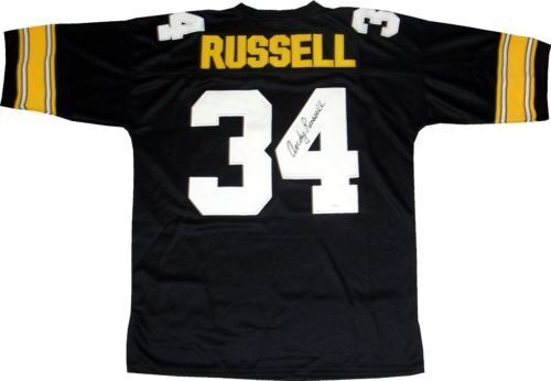 Andy Russell Signed Steelers Jersey (JSA COA) Pittsburgh Linebacker (1963-1976)