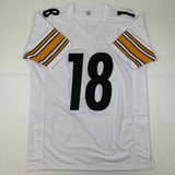 Autographed/Signed DIONTAE JOHNSON Pittsburgh White Football Jersey JSA COA Auto