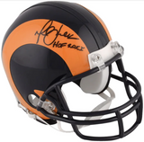MARSHALL FAULK Autographed "HOF '11" Rams Mini Speed Helmet FANATICS