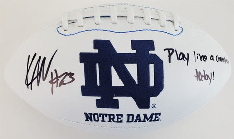 Kyren Williams "Play Like A Champion Today" Signed Notre Dame Football / Rams RB