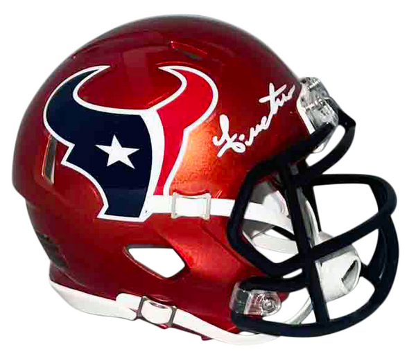 JOHN METCHIE III SIGNED HOUSTON TEXANS RED ALTERNATE SPEED MINI HELMET BECKETT