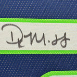 FRAMED Signed DK D.K. METCALF 35x39 Seattle Blue Jersey JSA COA Auto