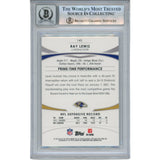 Ray Lewis Autographed 12 Topps Prime Hobby Gold #145 Trading Card Beckett 52993