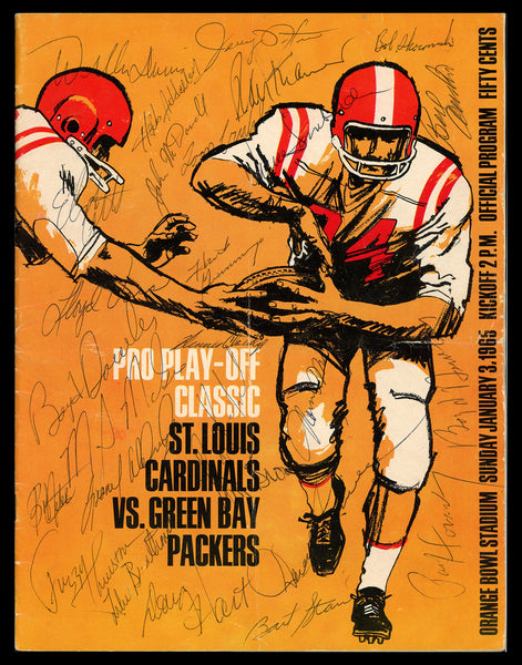 1964-65 Packers Autographed Playoff Program 26 Sigs Lombardi Starr Beckett