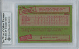 Dwight Gooden Autographed 1985 Topps Rookie Trading Card BAS Slab 34424