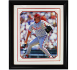 Curt Schilling Signed Philadelphia Phillies Framed 16x20 MLB Photo - Inscription