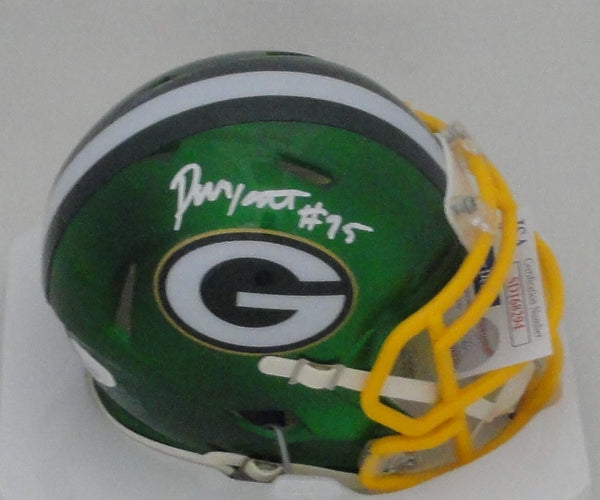 Packers '22 1st Rnd Pick DEVONTE WYATT Signed FLASH Speed Mini Helmet AUTO JSA
