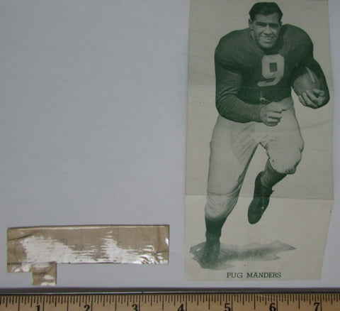 Clarence "Pug" Manders Drake/ Brooklyn FB d.1985 Signed Cut PSA/DNA 145432