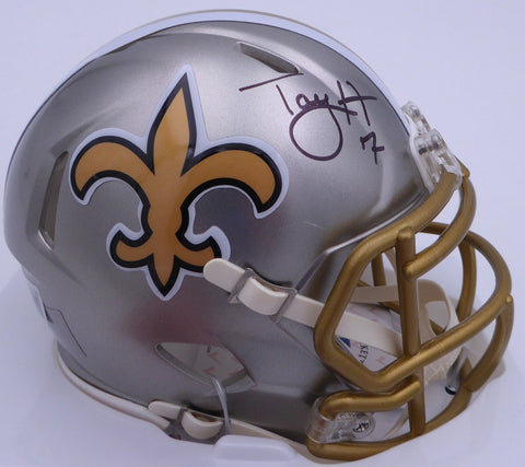 Taysom Hill Autographed Signed Saints Flash Gold Mini Helmet Beckett QR #BE17580