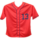 Ronald Acuna Autographed/Signed Pro Style Red Jersey JSA 43404