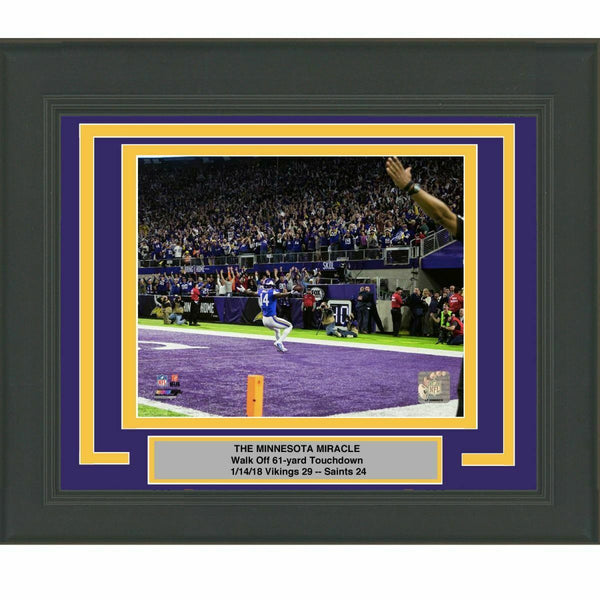 Framed STEFON DIGGS Minnesota Vikings Miracle 8x10 Photo Professionally Matted 6