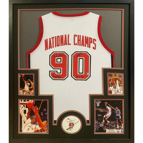 UNLV 1990 Autographed Signed Framed National Championship 4S Jersey BECKETT