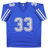Tony Dorsett "HOF 94" Authentic Signed Blue Throwback Pro Style Jersey BAS Wit