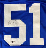 Abdul Carter Signed New York Giants Jersey (Beckett) #3 Overall Pick 2025 Draft