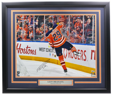 Leon Draisaitl Signed Framed Edmonton Oilers 16x20 Photo Fanatics