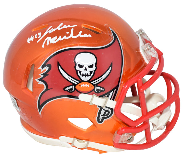 JALEN McMILLAN SIGNED TAMPA BAY BUCCANEERS FLASH SPEED MINI HELMET BECKETT