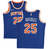 Mikal Bridges Autographed NY Knicks Nike Blue Icon Swingman Jersey Fanatics