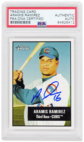 Aramis Ramirez Signed Cubs 2003 Bowman Heritage Card #87 - (PSA Encapsulated)