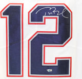 Tom Brady Signed New England Patriots Nike White Elite Jersey FAN 39510
