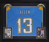 Keenan Allen Authentic Signed Powder Blue Pro Style Framed Jersey BAS Witnessed