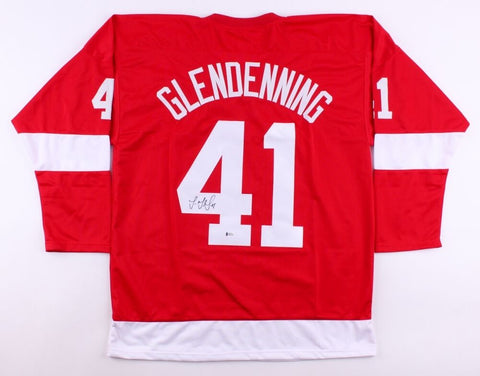 Luke Glendening Signed Red Wings Jersey (Beckett) Playing career 2012-present