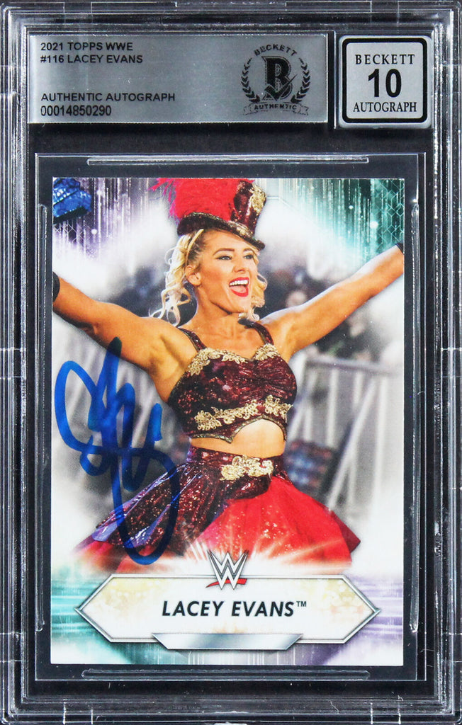 Lacey Evans Signed 2021 Topps WWE #116 Card Auto Graded Gem Mint 10! B Super Sports Center Lacey Evans Signed 2021 Topps WWE #116 Card Auto Graded Gem Mint 10! B Super Sports Center